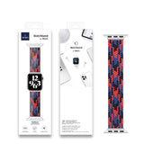 Apple Watch Ultra 49mm Kordon Wiwu Braided Solo Loop Contrast Color Medium Strap Kayış