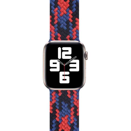 Apple Watch Ultra 49mm Kordon Wiwu Braided Solo Loop Contrast Color Medium Strap Kayış