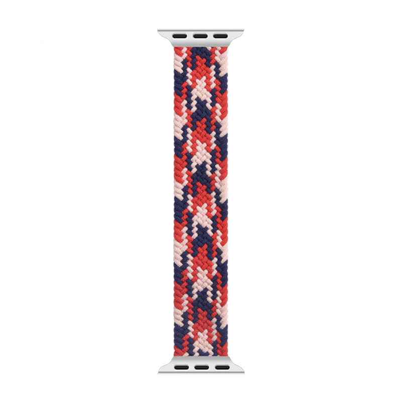 Apple Watch Ultra 49mm Kordon Wiwu Braided Solo Loop Contrast Color Medium Strap Kayış