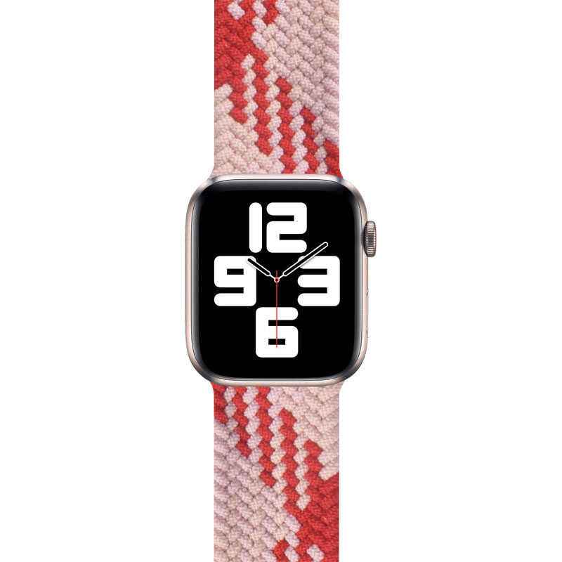 Apple Watch Ultra 49mm Kordon Wiwu Braided Solo Loop Contrast Color Medium Strap Kayış