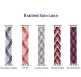 Apple Watch Ultra 49mm Kordon Wiwu Braided Solo Loop Contrast Color Medium Strap Kayış