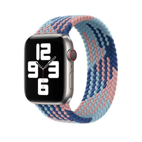 Apple Watch Ultra 49mm Kordon Wiwu Braided Solo Loop Contrast Color Medium Strap Kayış