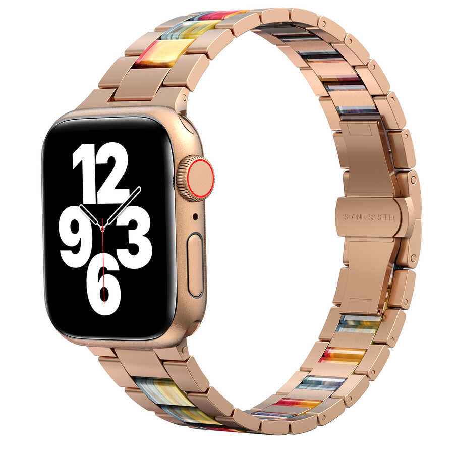 Apple Watch Ultra 49mm Kordon Wiwu Resin Steel Belt Metal Strap Kayış