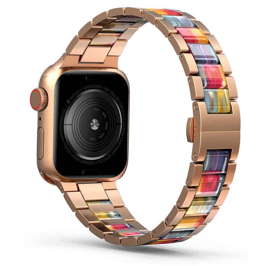 Apple Watch Ultra 49mm Kordon Wiwu Resin Steel Belt Metal Strap Kayış