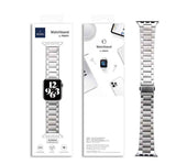 Apple Watch Ultra 49mm Kordon Wiwu Ultra Thin Steel Belt Three Beads Metal Strap Kayış