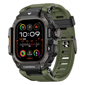 Apple Watch Ultra 49mm Mohseven iWatch Punk Fortress Serisi Kasa Koruyuculu Silikon Kordon