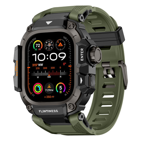 Apple Watch Ultra 49mm Mohseven iWatch Punk Fortress Serisi Kasa Koruyuculu Silikon Kordon