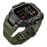 Apple Watch Ultra 49mm Mohseven iWatch Punk Fortress Serisi Kasa Koruyuculu Silikon Kordon
