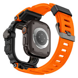 Apple Watch Ultra 49mm Mohseven iWatch Punk Fortress Serisi Kasa Koruyuculu Silikon Kordon