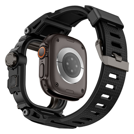 Apple Watch Ultra 49mm Mohseven iWatch Punk Fortress Serisi Kasa Koruyuculu Silikon Kordon