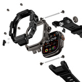 Apple Watch Ultra 49mm Mohseven iWatch Punk Fortress Serisi Kasa Koruyuculu Silikon Kordon
