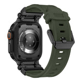 Apple Watch Ultra 49mm Zore KRD-101 Titanyum Metal Başlıklı Silikon Kordon