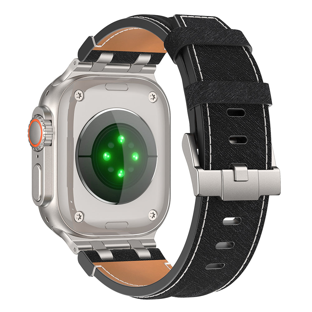 Apple Watch Ultra 49mm Zore KRD-153 Kot Kumaş Tasarımlı Kordon