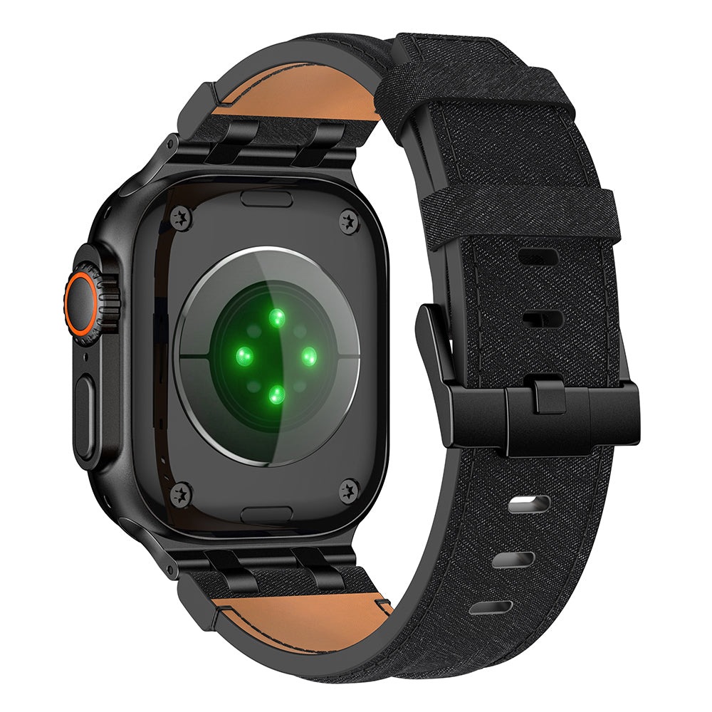 Apple Watch Ultra 49mm Zore KRD-153 Kot Kumaş Tasarımlı Kordon