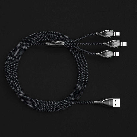 Benks D27 3 in 1 Snake Lightning+Micro+Type-C Kablo 1.5M