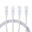Benks D46 Type-C to Type-C & Type-C & Lightning PD3.0 Örgülü Şarj ve Data Kablosu 100W 1.2 Metre