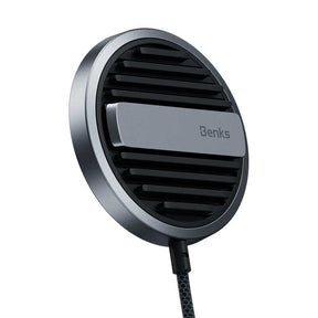 Benks MFM01 MFI Sertifikalı Standlı 15W Hızlı Şarj Özellikli M-safe PD Wireless Şarj Aleti