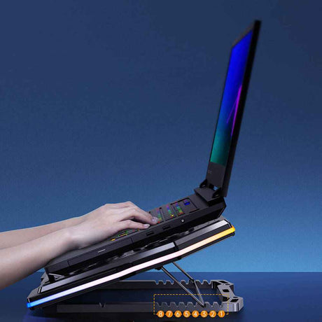 Benks SR09 LCD Gösterge Ekranlı Ayarlanabilir Fan ve Yükseklik Özellikli Laptop ve Notebook Standı
