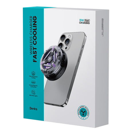 Benks W10 15W Wireless Şarj Özellikli Telefon Soğutucu Fan