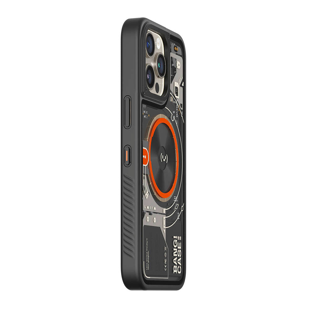 iPhone 15 Pro Kılıf Özelleştirilebilir 3 Fonksiyonlu Bluetooth Bağlantılı Bitmo Lab Bangcase Akıllı M-safe Kapak
