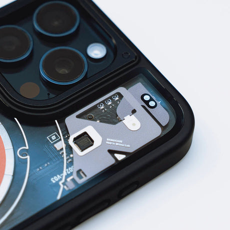 iPhone 15 Pro Kılıf Özelleştirilebilir 3 Fonksiyonlu Bluetooth Bağlantılı Bitmo Lab Bangcase Akıllı M-safe Kapak