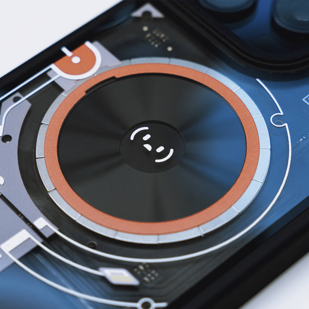 iPhone 15 Pro Kılıf Özelleştirilebilir 3 Fonksiyonlu Bluetooth Bağlantılı Bitmo Lab Bangcase Akıllı M-safe Kapak