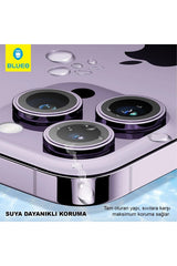 Blueo Sapphire iPhone 17 Pro Max Uyumlu 9 MOhs %99.99 Orijinal Safir Blue Titanium Kamera Lens Koruyucu