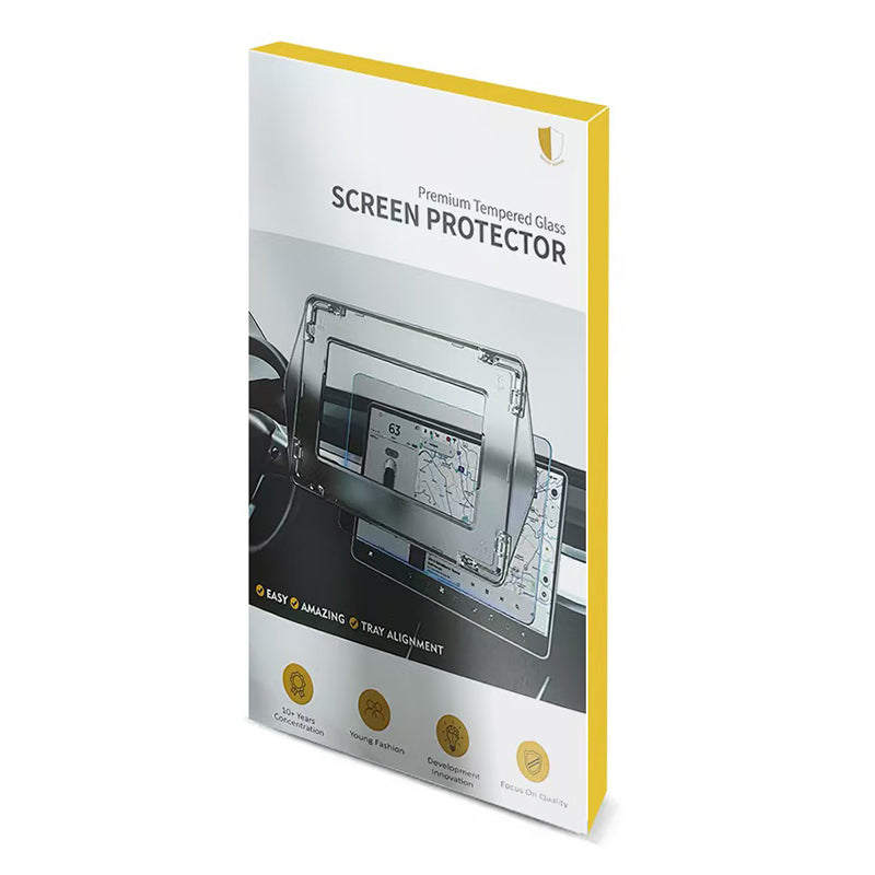 BYD 12.8 inç Araç Multimedya Ekran Koruyucu Uygulama Aparatlı Zore Premium Temperli Cam Ekran Koruyucu