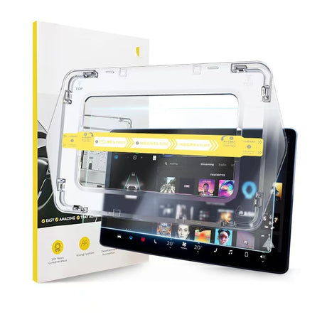 BYD 12.8 inç Araç Multimedya Ekran Koruyucu Uygulama Aparatlı Zore Premium Temperli Cam Ekran Koruyucu