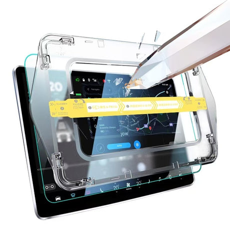 BYD 15.6 inç Araç Multimedya Ekran Koruyucu Uygulama Aparatlı Zore Premium Temperli Cam Ekran Koruyucu