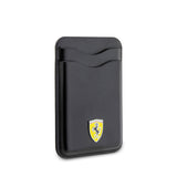 Ferrari Orjinal Lisanslı Magnetik Metal Logolu PU Deri Kartlık