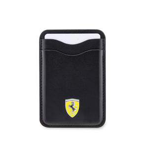 Ferrari Orjinal Lisanslı Magnetik Metal Logolu PU Deri Kartlık