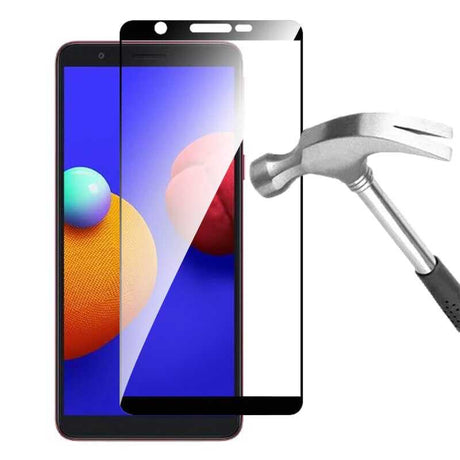 Galaxy A01 Core Zore Kenarları Kırılmaya Dayanıklı Cam Ekran Koruyucu