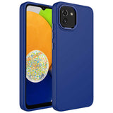 Galaxy A03 Kılıf Metal Çerçeve ve Buton Tasarımlı Silikon Zore Luna Kapak