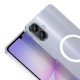 Galaxy A07 Kamera Korumalı M-Safe Şarj Özellikli Şeffaf Zore London Sert PC Kapak
