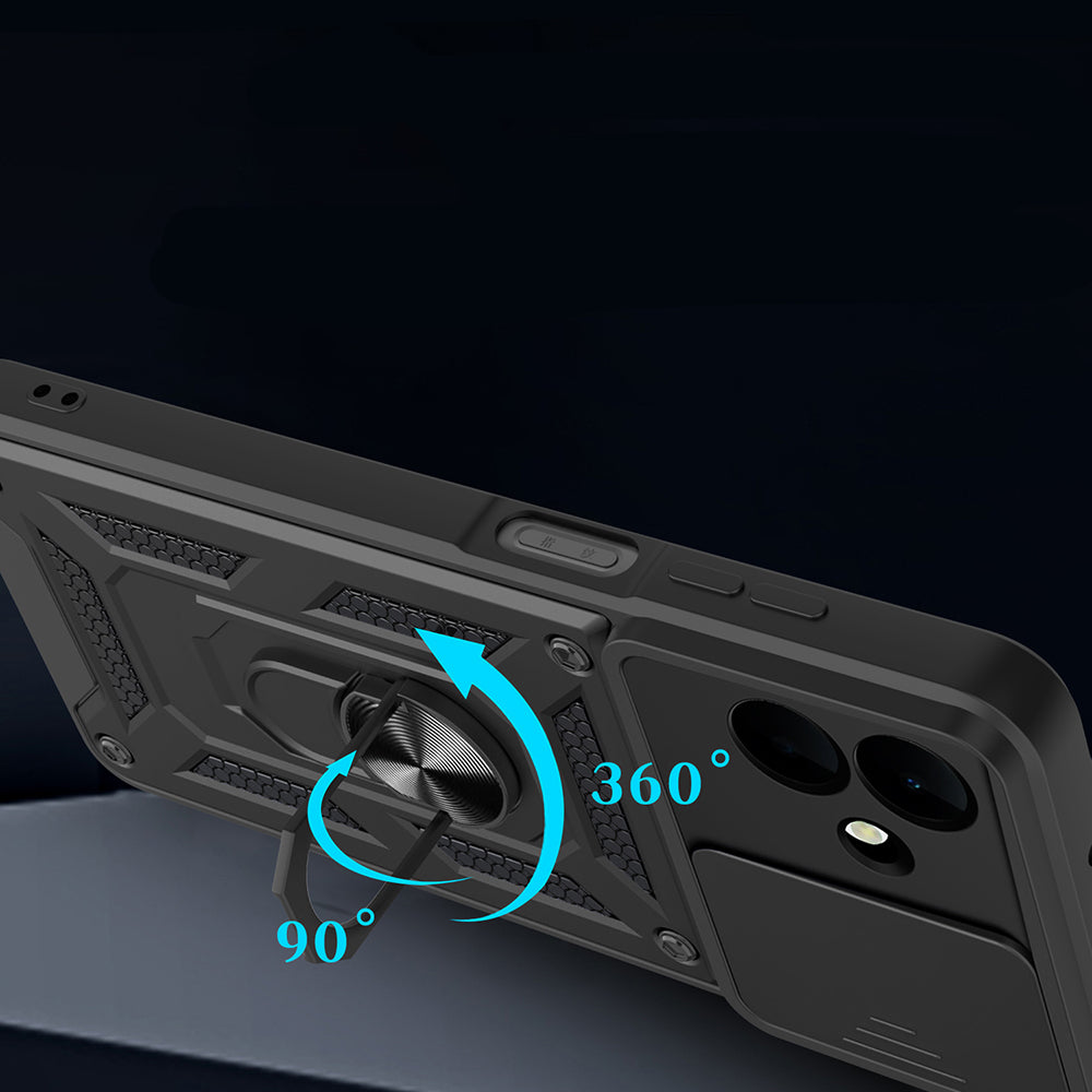 Galaxy A07 Kılıf Magnetik Standlı Kamera Korumalı Zore Sürgülü Vega Kapak