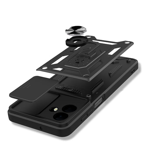 Galaxy A07 Kılıf Magnetik Standlı Kamera Korumalı Zore Sürgülü Vega Kapak