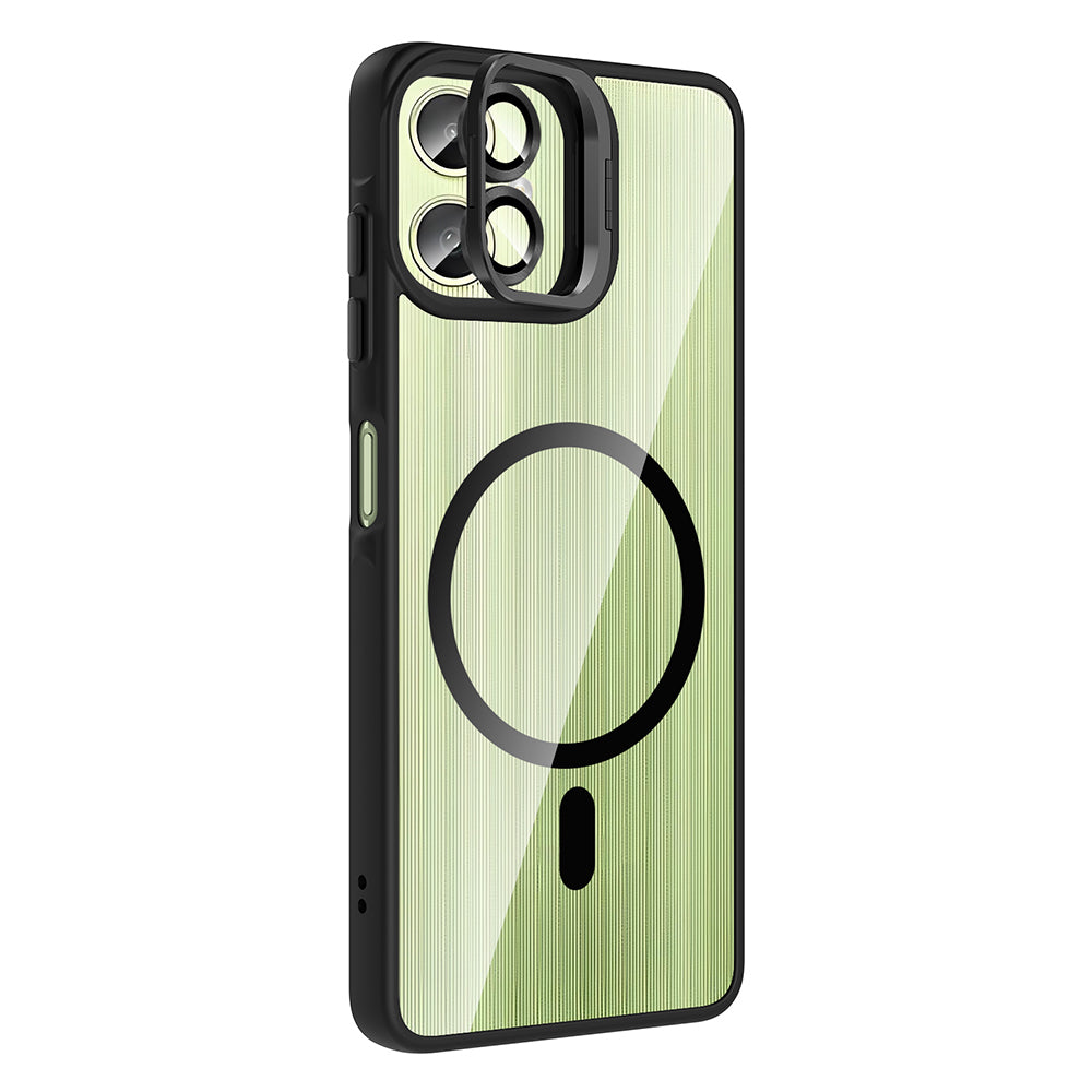 Galaxy A07 Kılıf Standlı ve Kamera Lens Hediyeli Zore Etro Kapak
