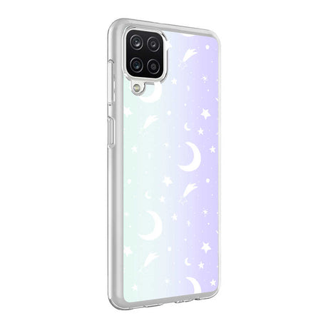 Galaxy A12 Kılıf Zore M-Blue Desenli Kapak