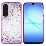 Galaxy A17 Kılıf Airbag Tasarımlı Damla Taşlı Şeffaf Zore Pera Silikon Kapak