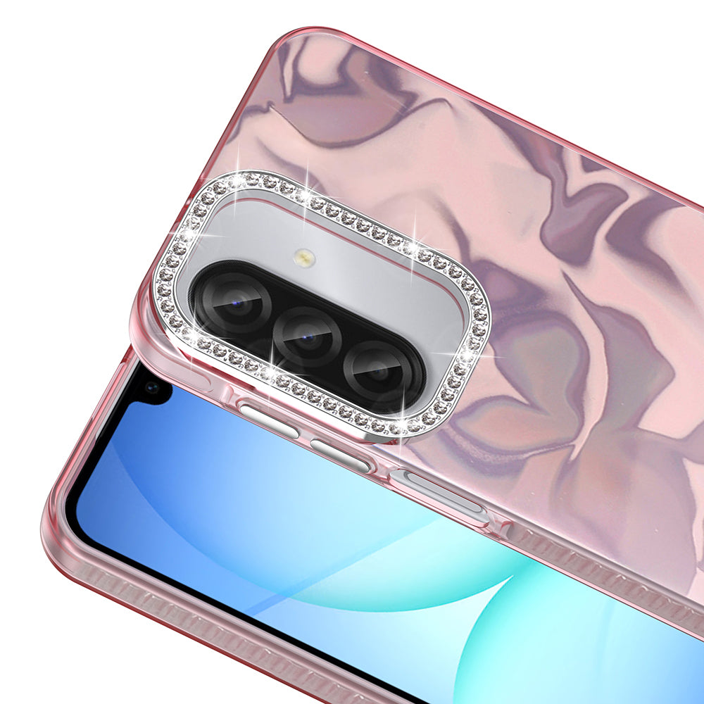 Galaxy A17 Kılıf Airbagli Parlak Taş Detay Tasarımlı Zore Esila Kapak