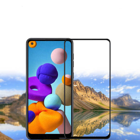 Galaxy A21S Zore Kenarları Kırılmaya Dayanıklı Cam Ekran Koruyucu