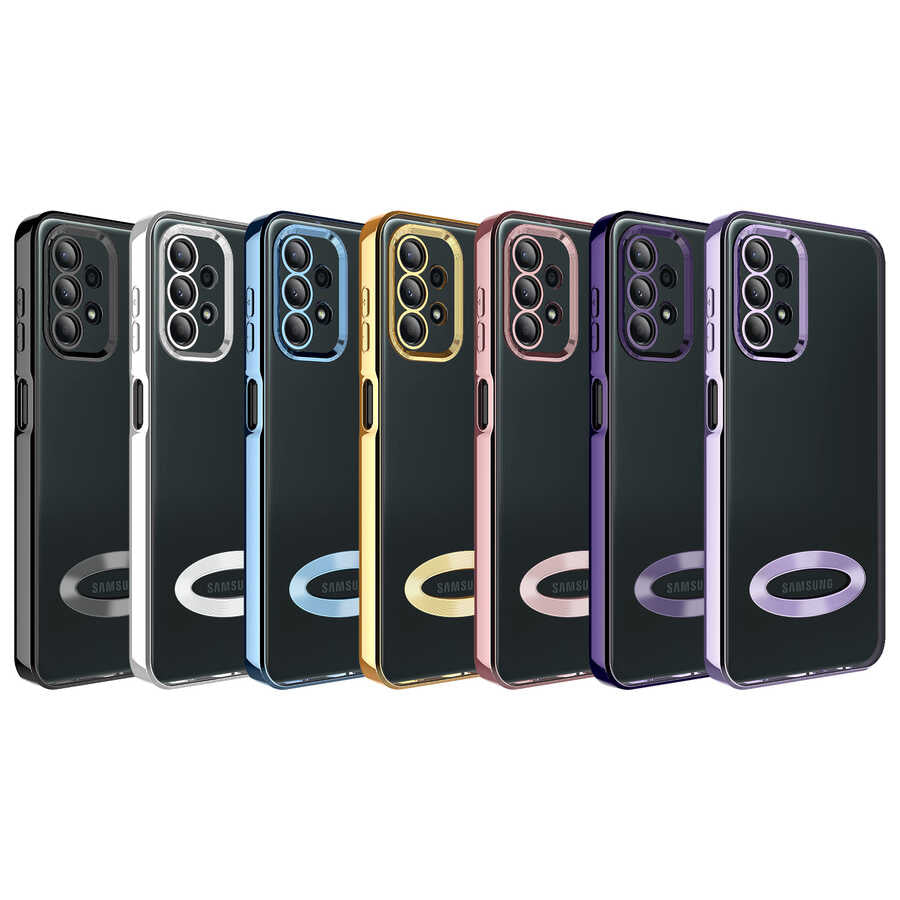 Galaxy A23 Kılıf Kamera Korumalı Logo Gösteren Zore Omega Kapak