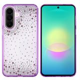 Galaxy A27 Kılıf Airbag Tasarımlı Damla Taşlı Şeffaf Zore Pera Silikon Kapak