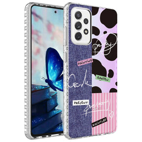 Galaxy A32 4G Kılıf Airbag Kenarlı Renkli Desenli Silikon Zore Elegans Kapak