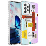 Galaxy A32 4G Kılıf Airbag Kenarlı Renkli Desenli Silikon Zore Elegans Kapak