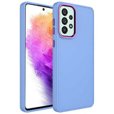 Galaxy A32 4G Kılıf Metal Çerçeve ve Buton Tasarımlı Silikon Zore Luna Kapak
