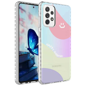 Galaxy A33 5G Kılıf Airbag Kenarlı Renkli Desenli Silikon Zore Elegans Kapak
