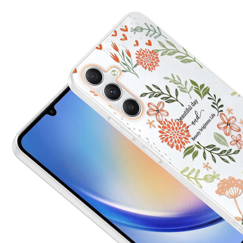 Galaxy A34 Kılıf Kamera Korumalı Desenli Zore Klip Kapak