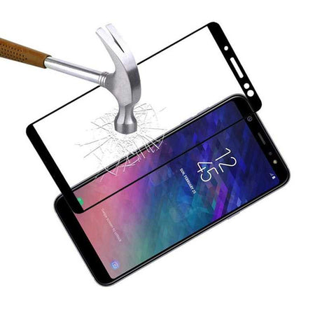 Galaxy A6 Plus 2018 Zore Kenarları Kırılmaya Dayanıklı Cam Ekran Koruyucu